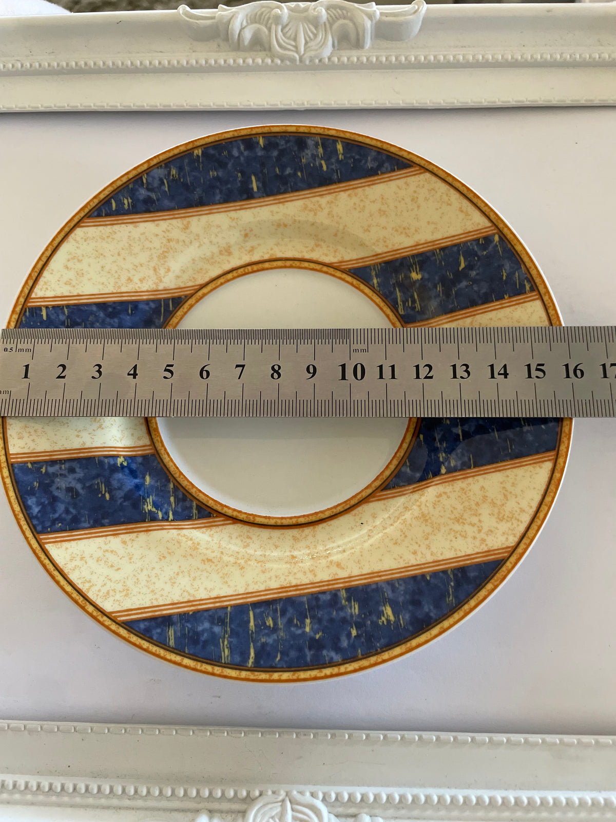 Whole Saucer - Art Deco banded