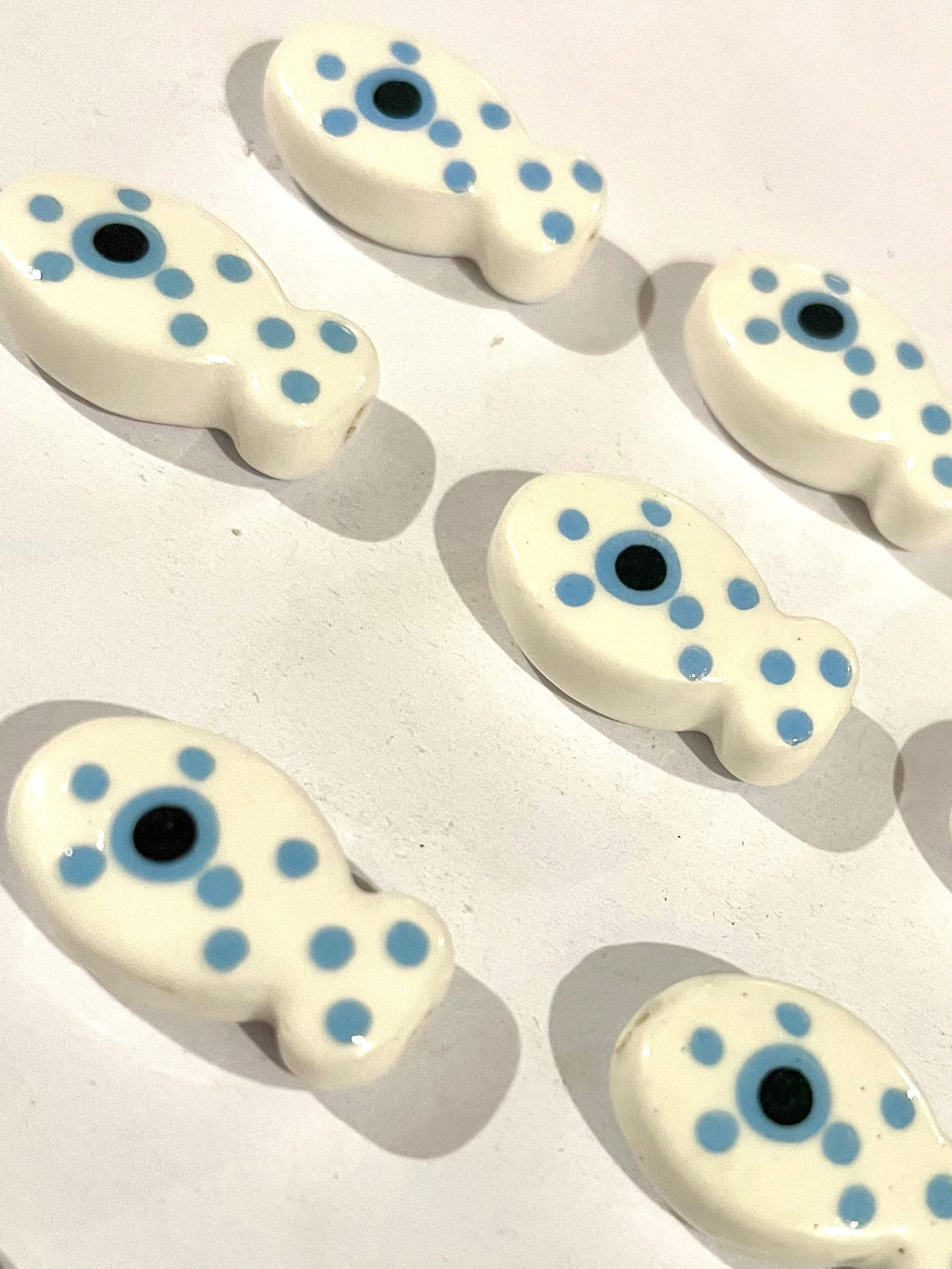 Spotty Fishies - White
