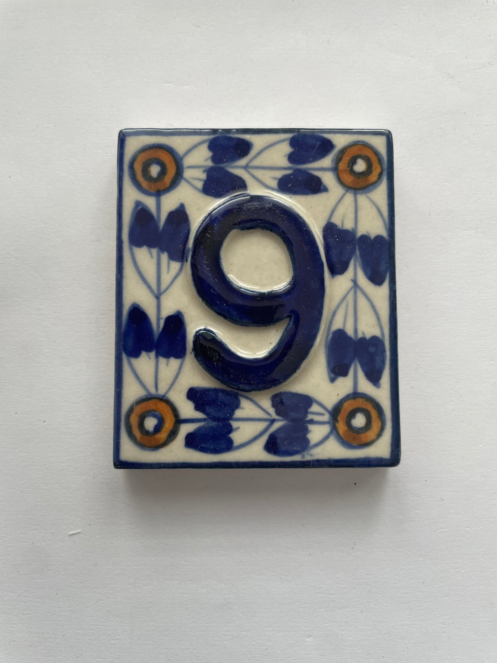 Floral Number Tile - 6/9