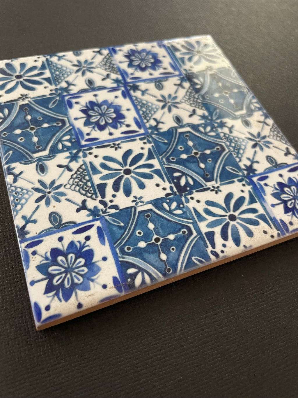 Decorative Tile - Blue Talavera Quilt