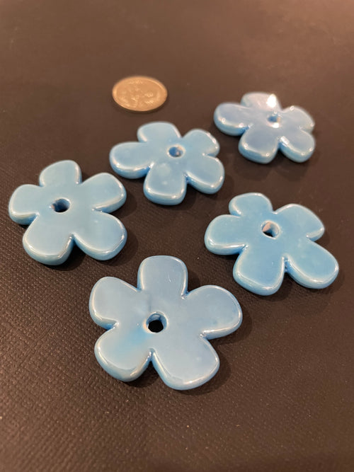 Ceramic Flowers - Blue