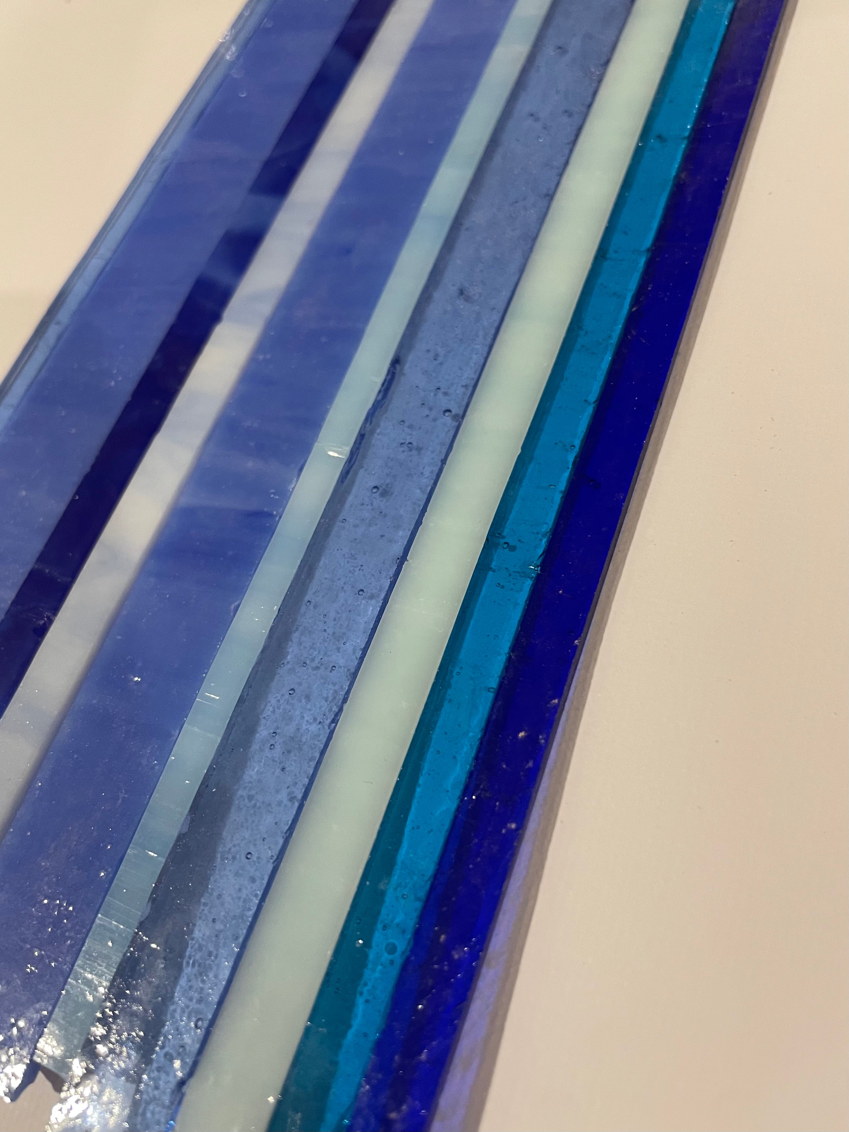 Stained Glass Strips - Blue Mix Lg