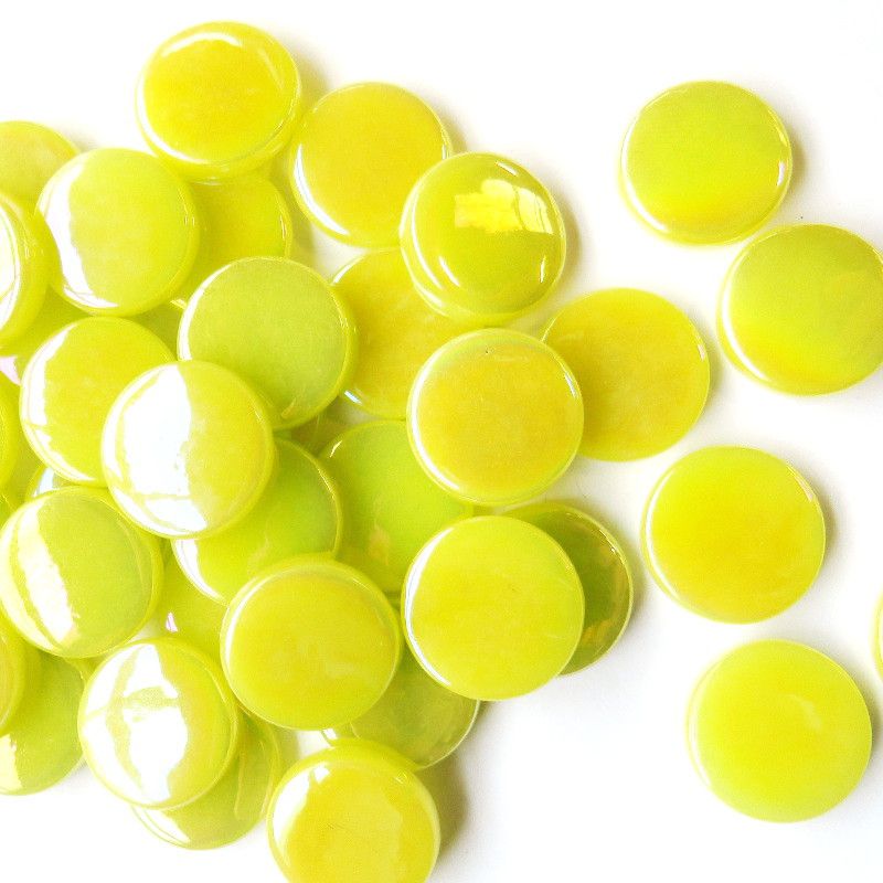 Glass Penny Rounds - Daffodil Yellow
