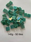 20mm Glass Tile - Iridised Teal