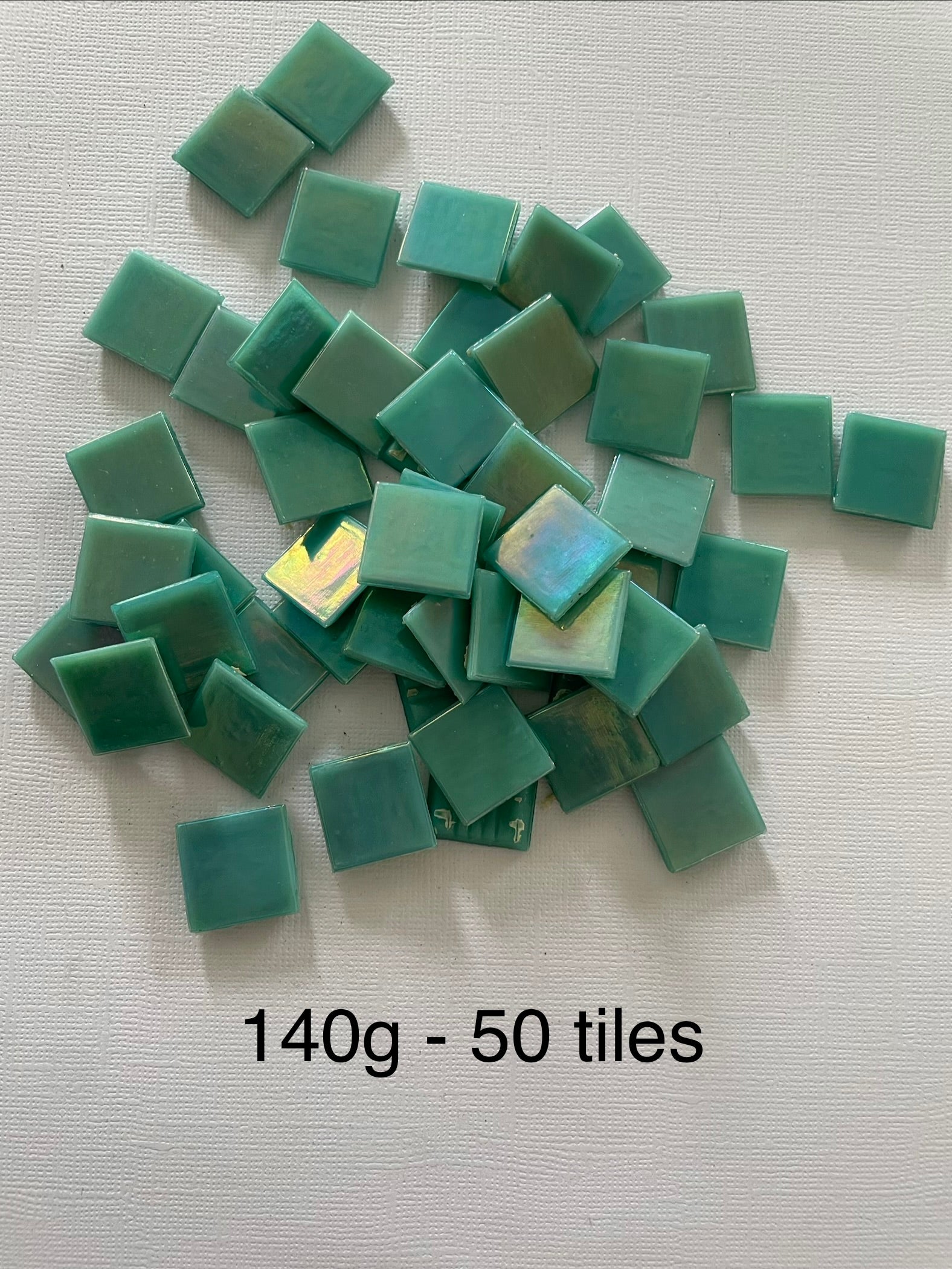 20mm Glass Tile - Iridised Teal