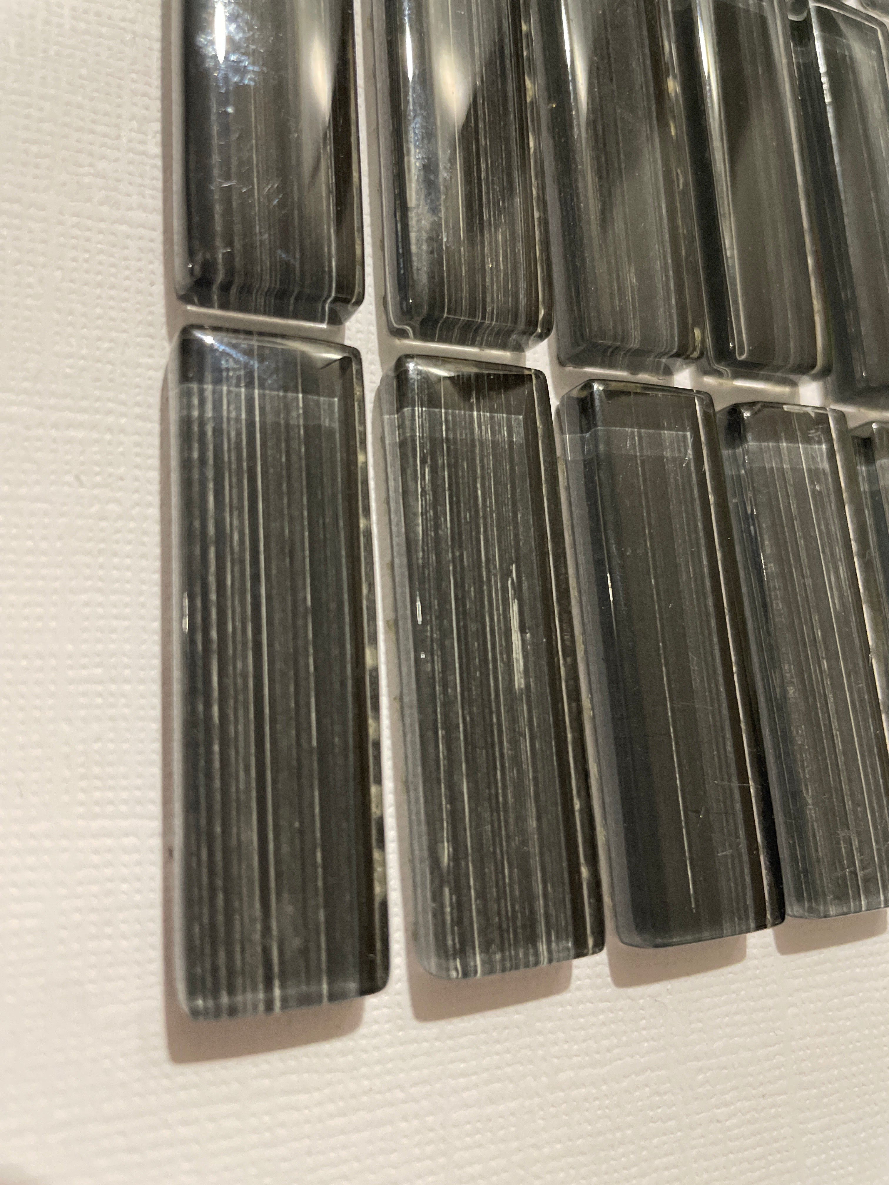 Glass Bars - Silver Stripe