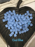 10mm Crystal Squares - Cool Blue