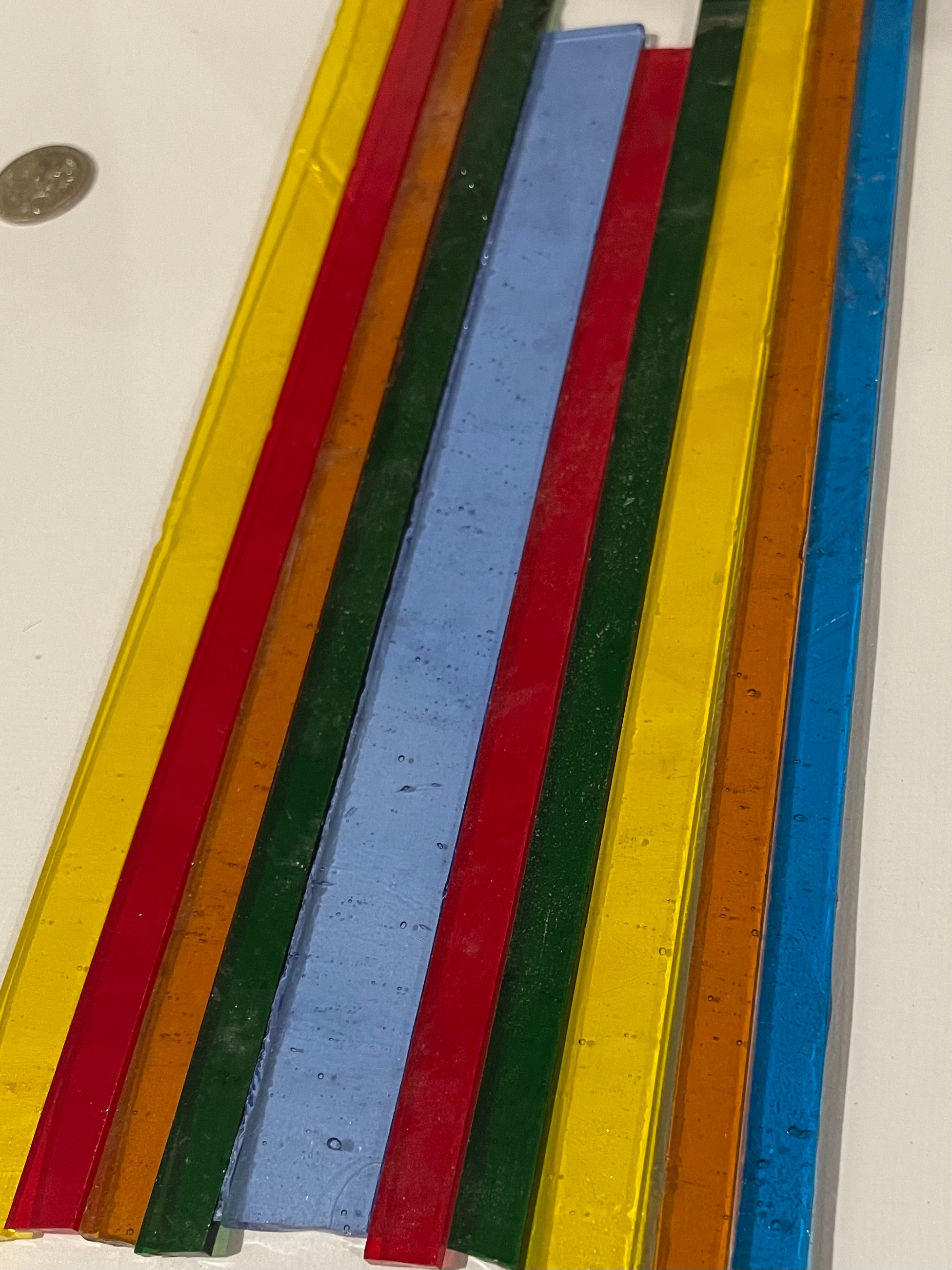 Stained Glass Strips - Transparent Mix Lg