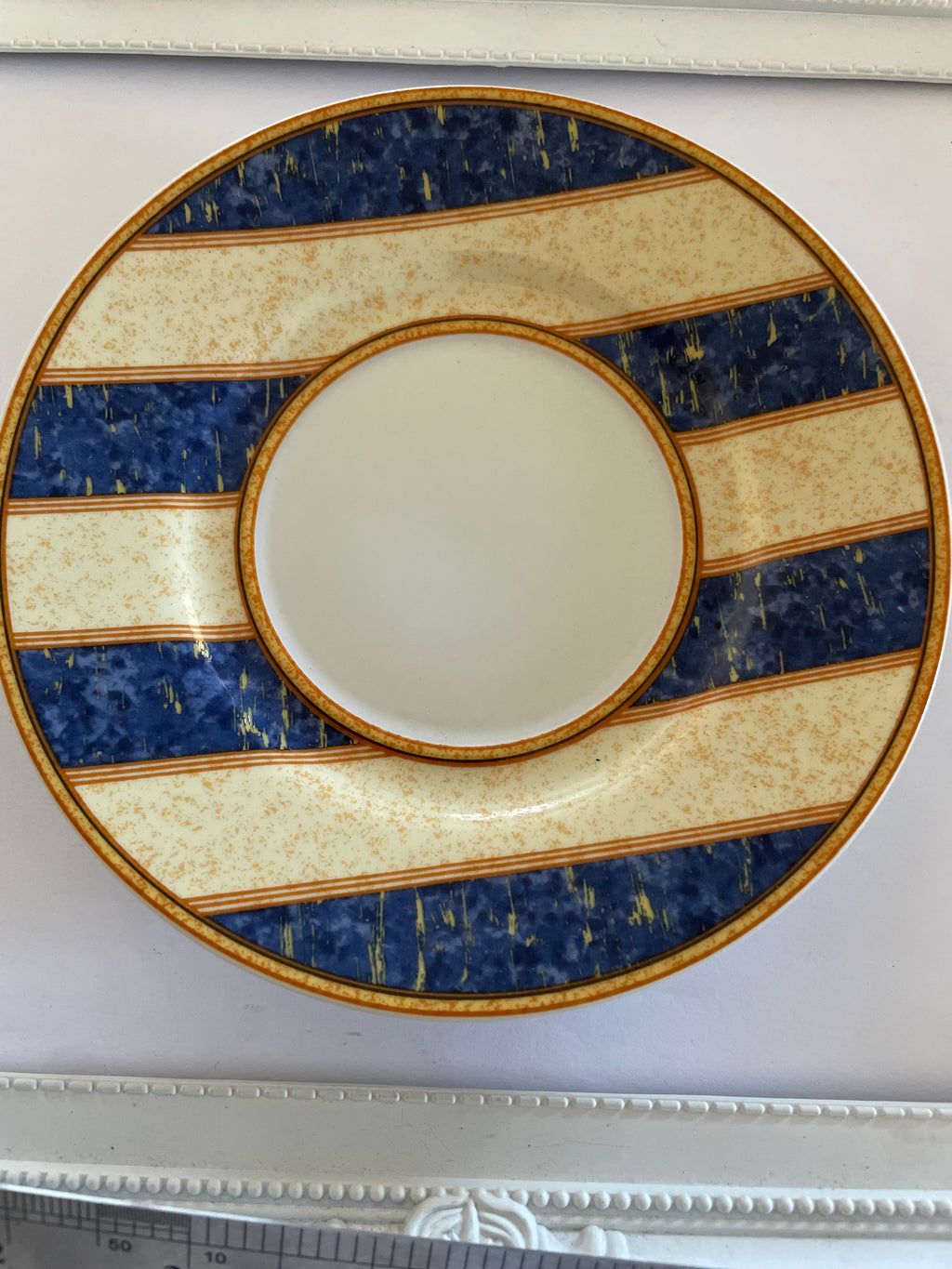 Whole Saucer - Art Deco banded