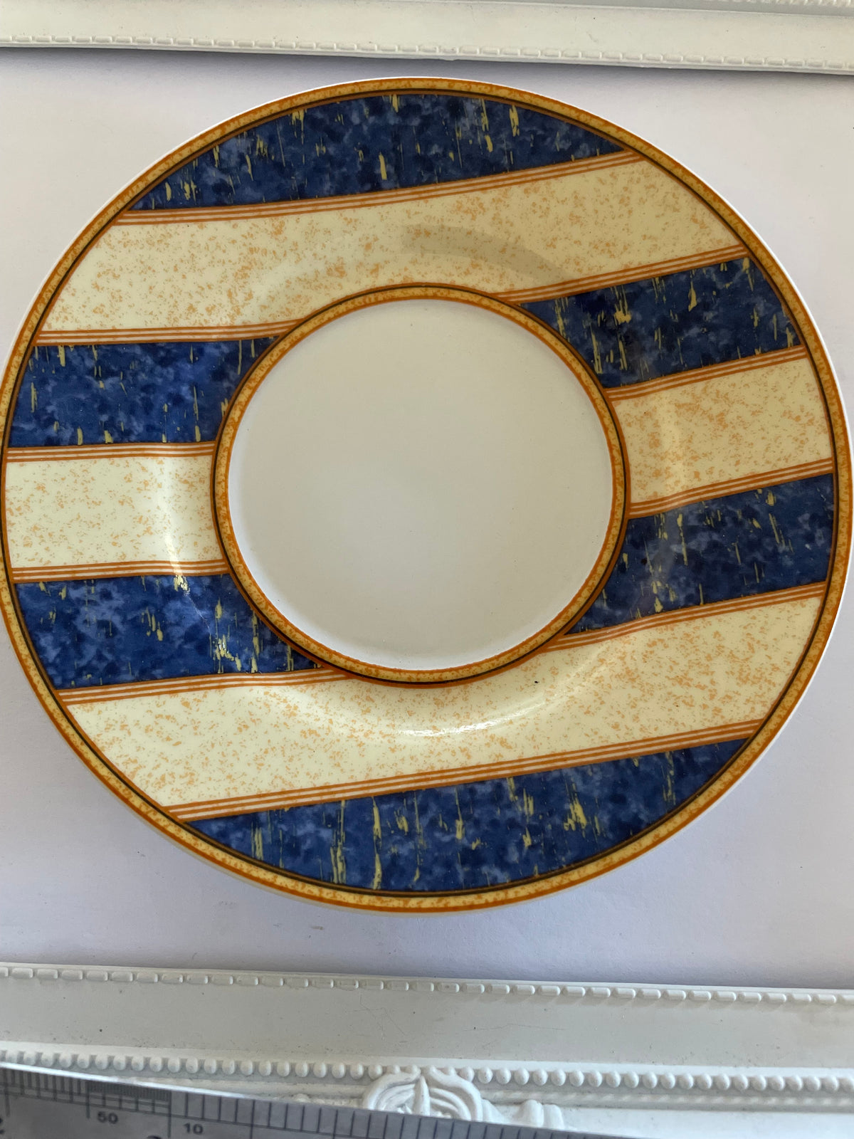 Whole Saucer - Art Deco banded