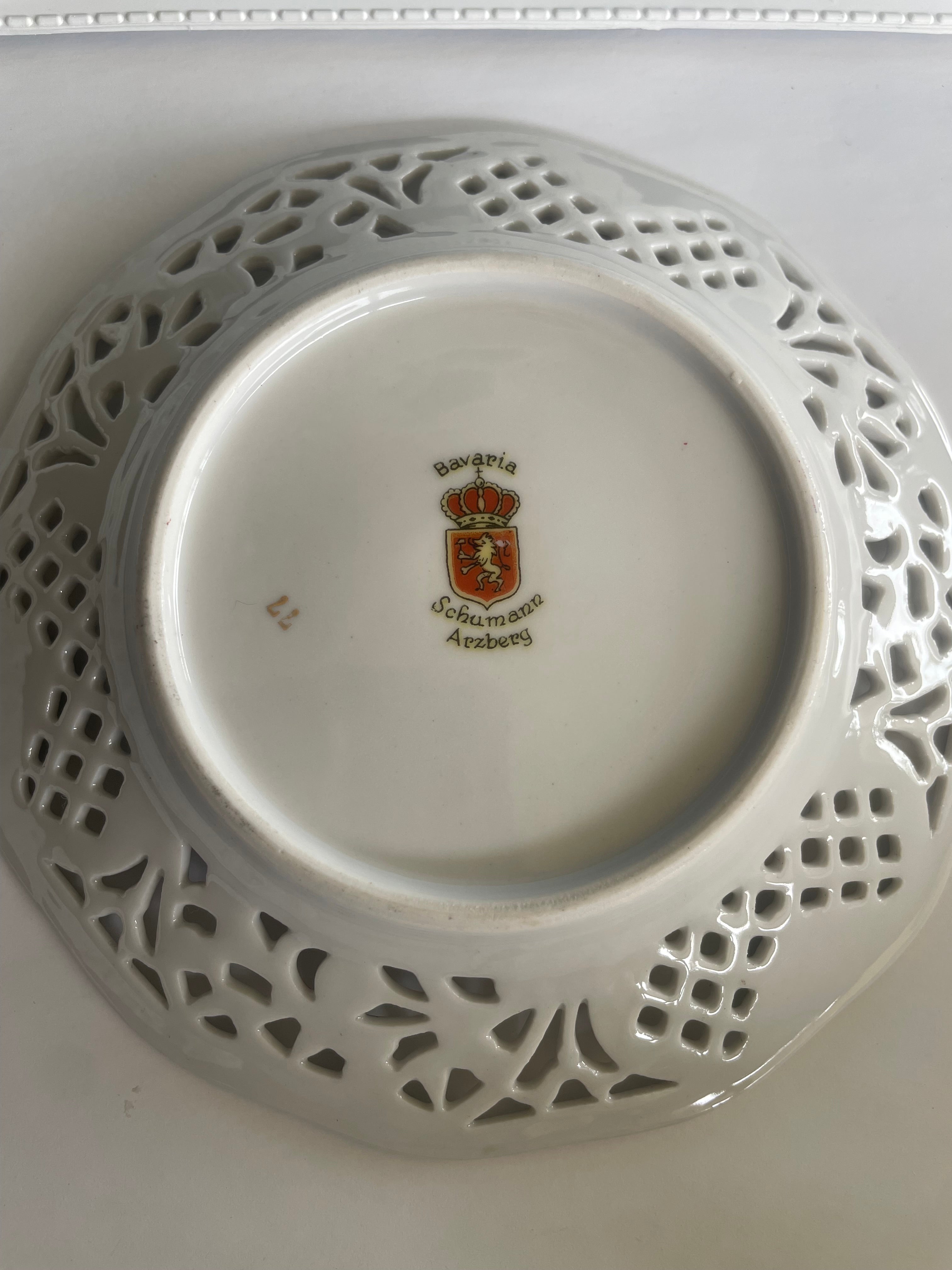 Whole Plate - Pierced Porcelain Pears