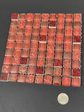 Mini Glass Squares - Red Tones