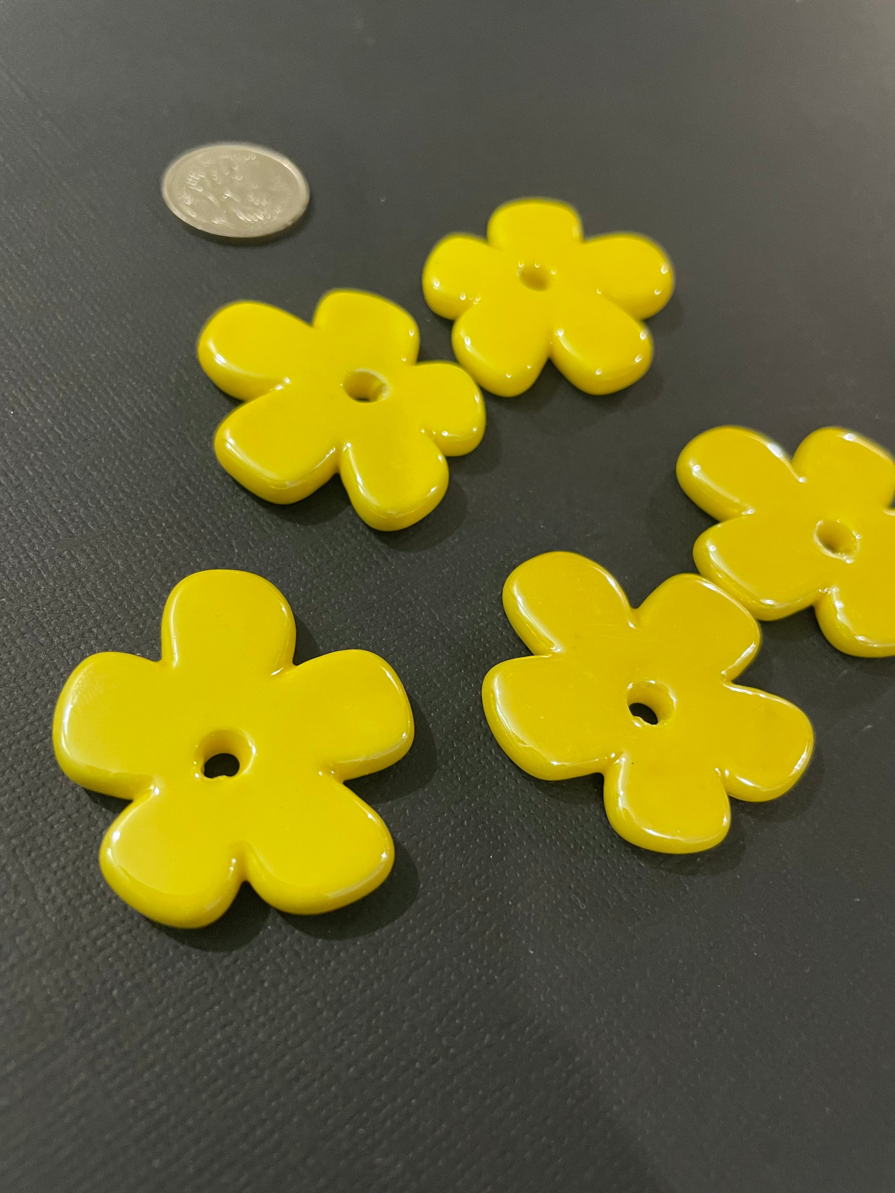 Ceramic Flowers - Yellow