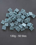 20mm Vitreous Glass Squares - Petrol Blue