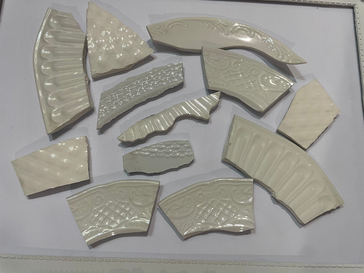 White textured Crockery