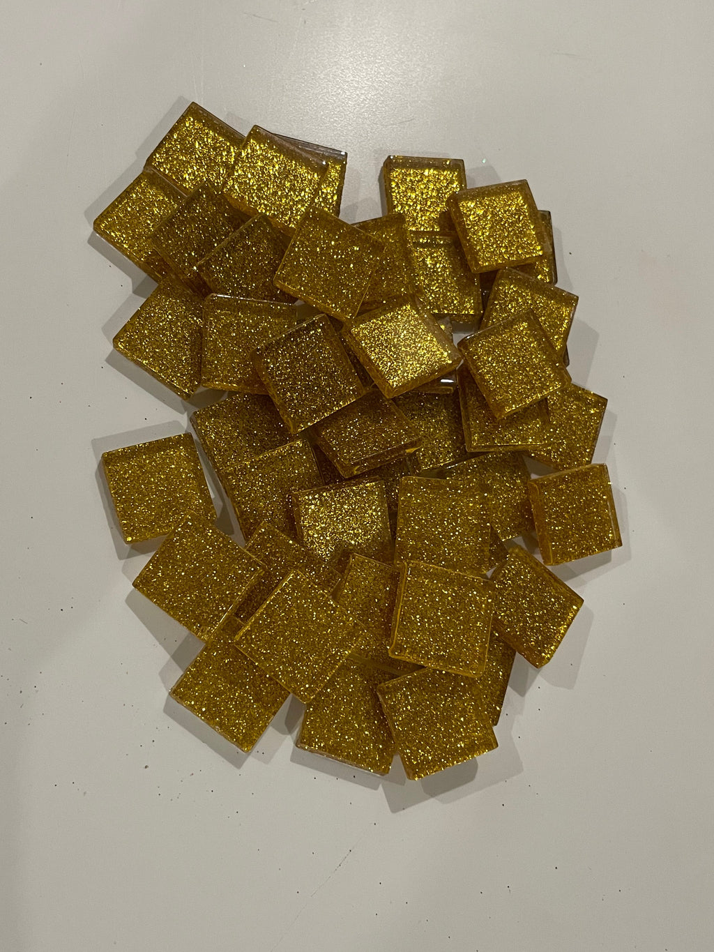 Glitter Glass Tiles - Golden Glow
