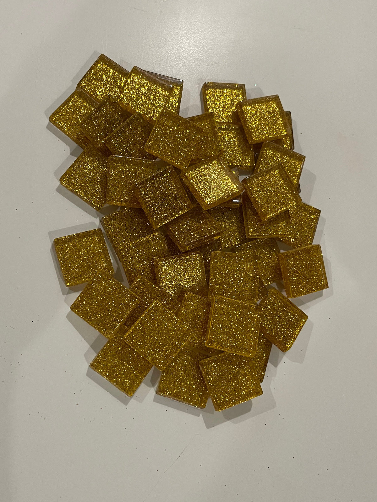 Glitter Glass Tiles - Golden Glow