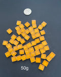 Glass Mini Squares - Orange