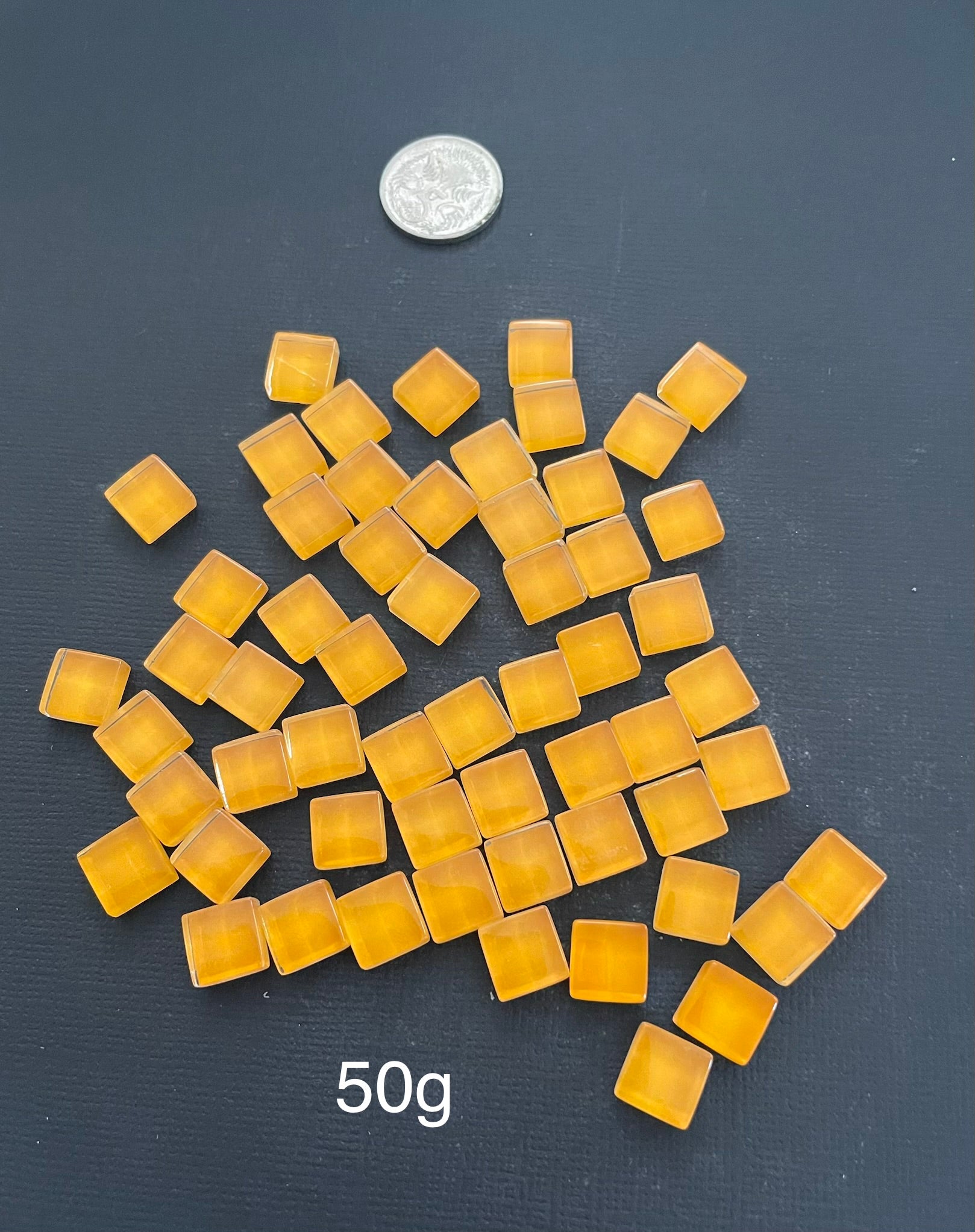 Glass Mini Squares - Orange