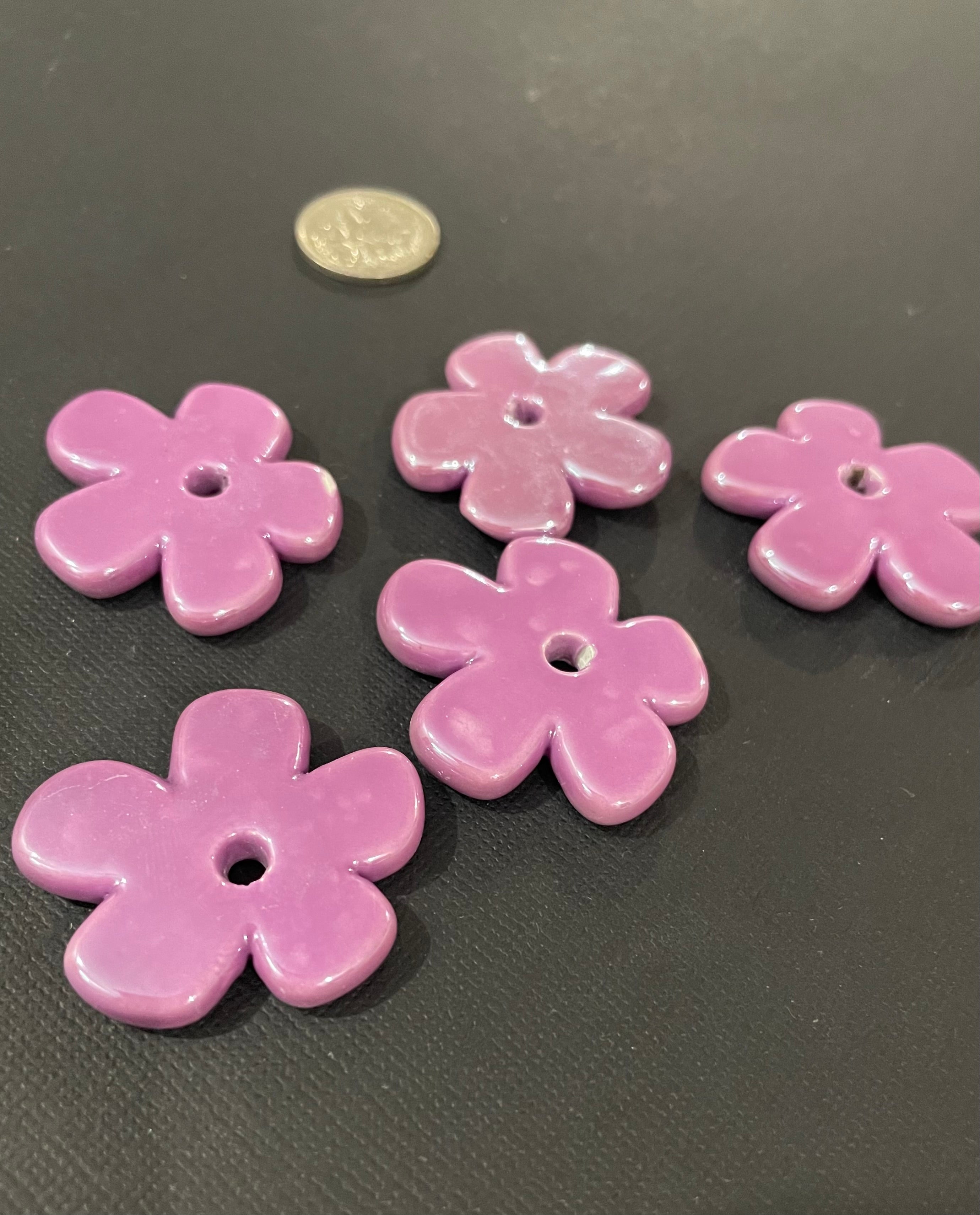 Ceramic Flowers - Purple