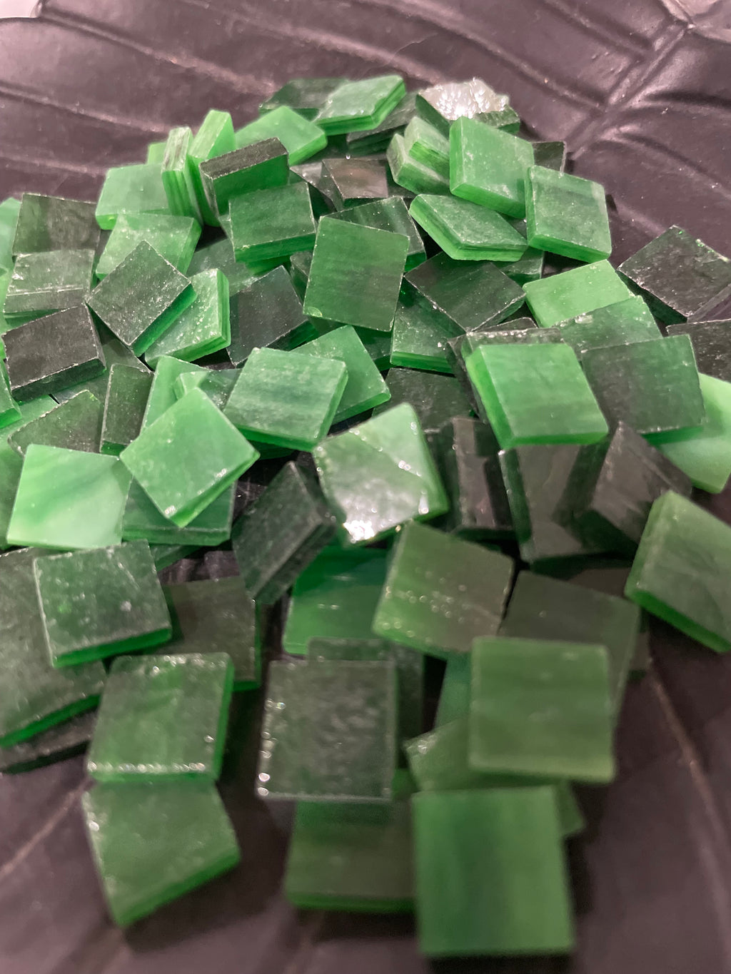 10mm Stained Glass Squares - Forest Mix