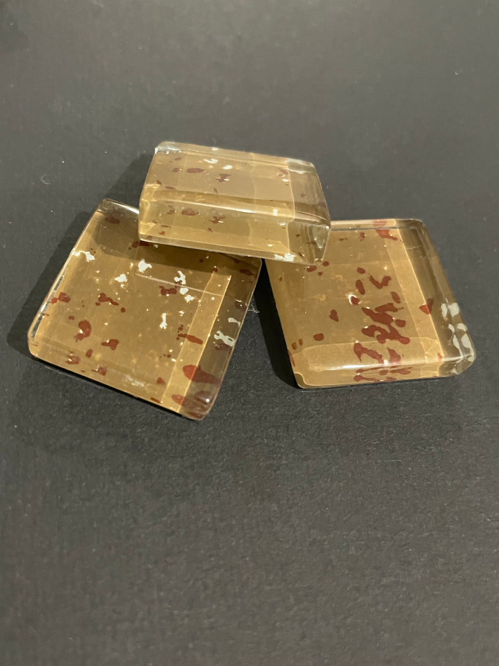 25mm Brown Speckled Glass Tiles