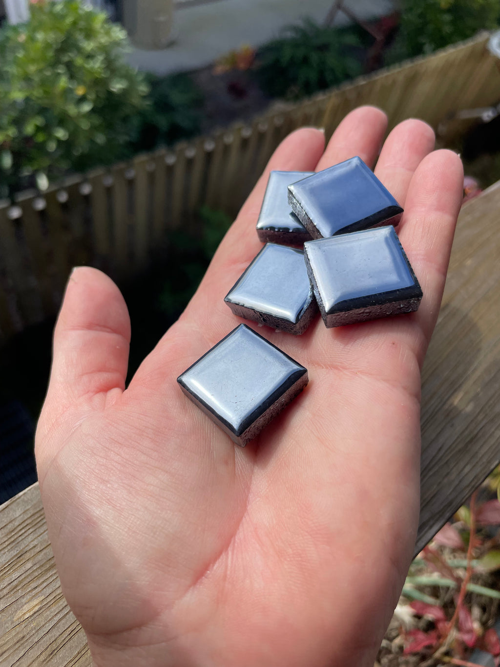 Ceramic Squares - Inky Chrome