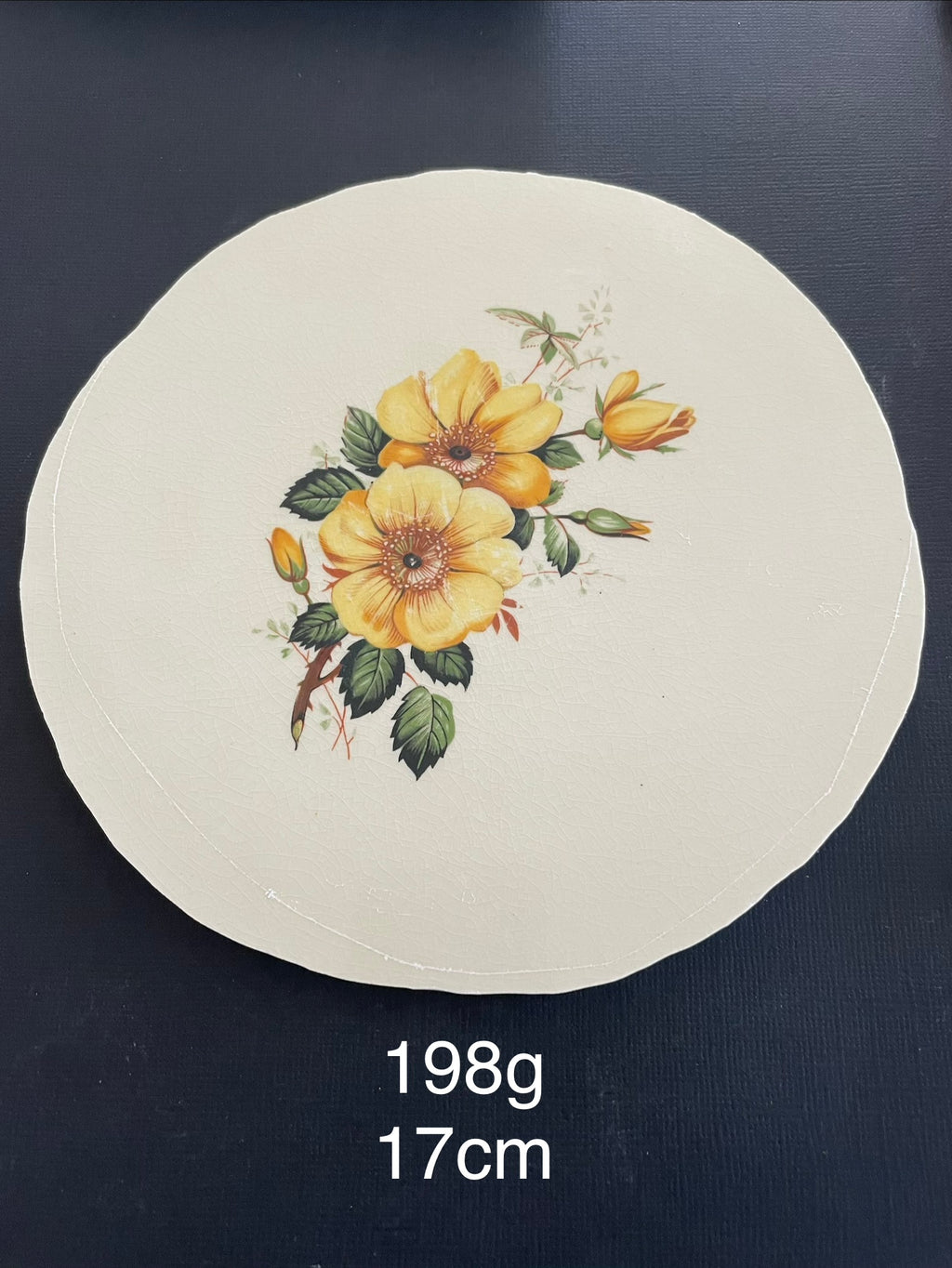 Yellow Rose plate round