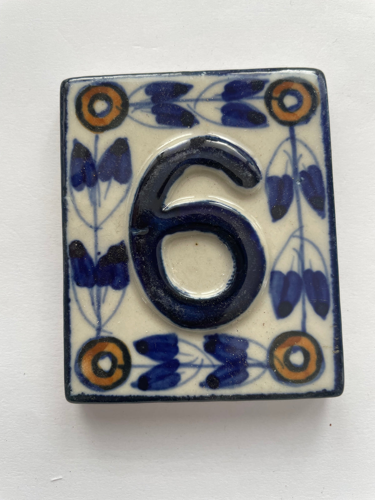 Floral Number Tile - 6/9