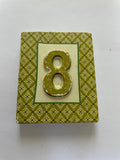 Hand Carved Number Tile - 8