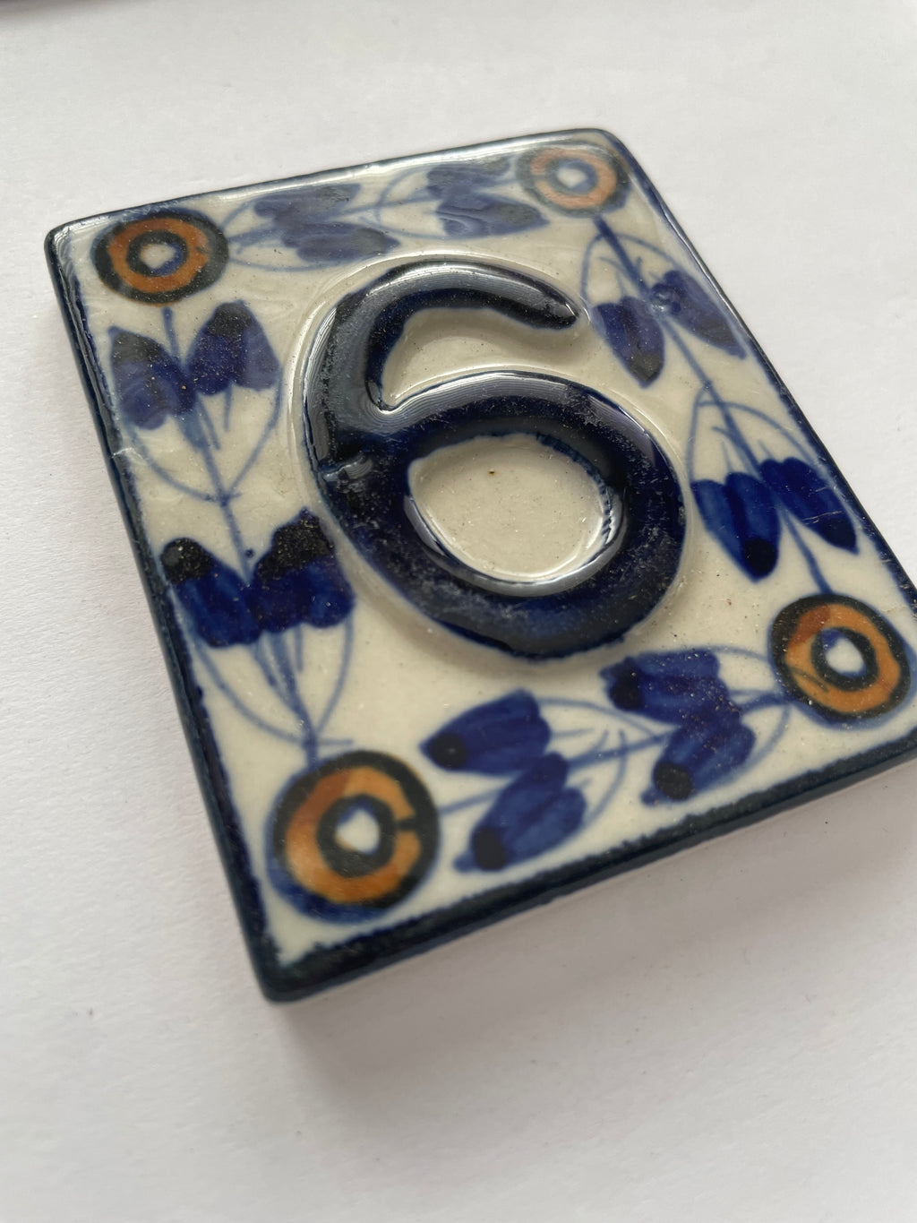 Floral Number Tile - 6/9
