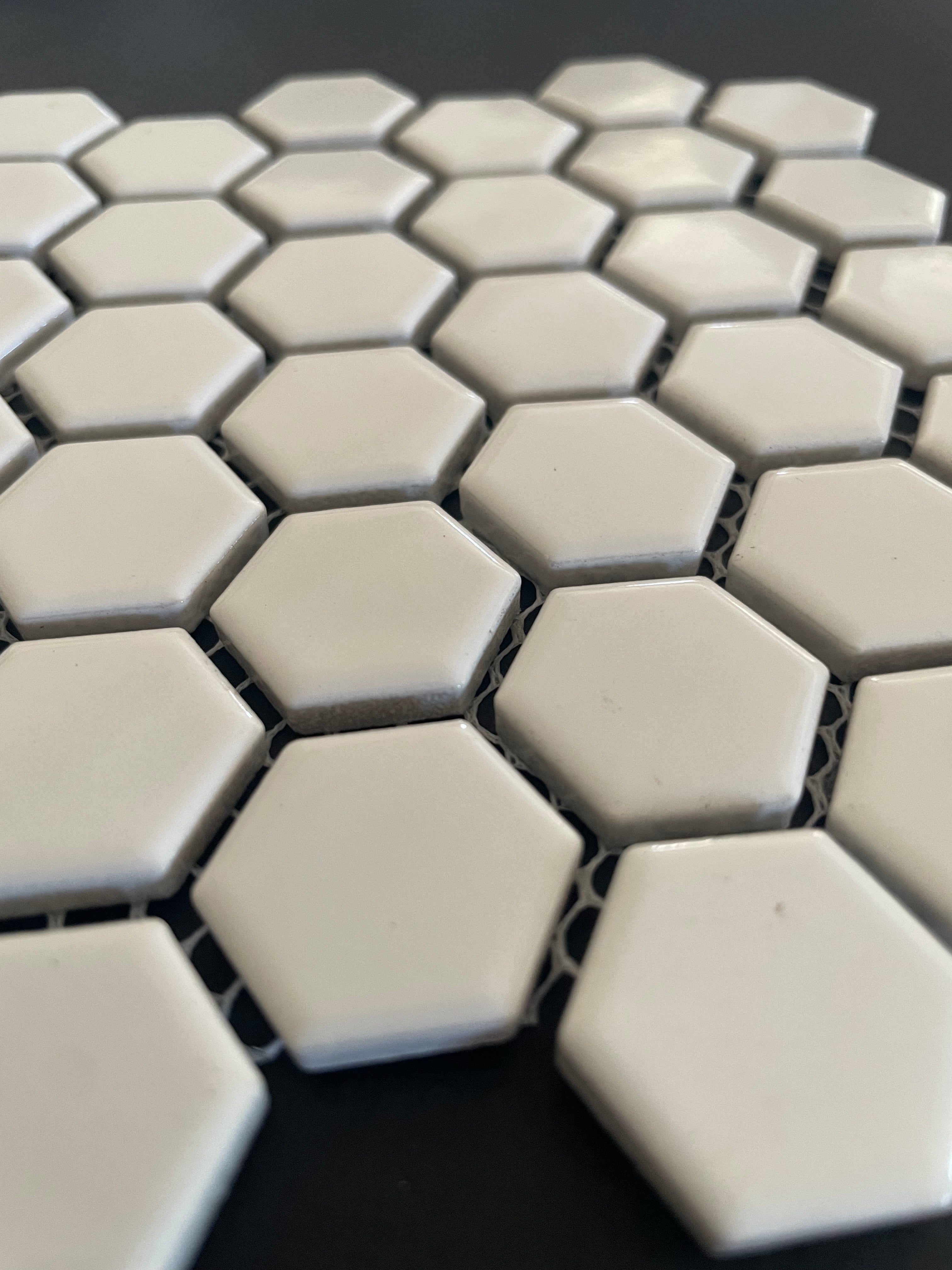 White Ceramic Hexagon