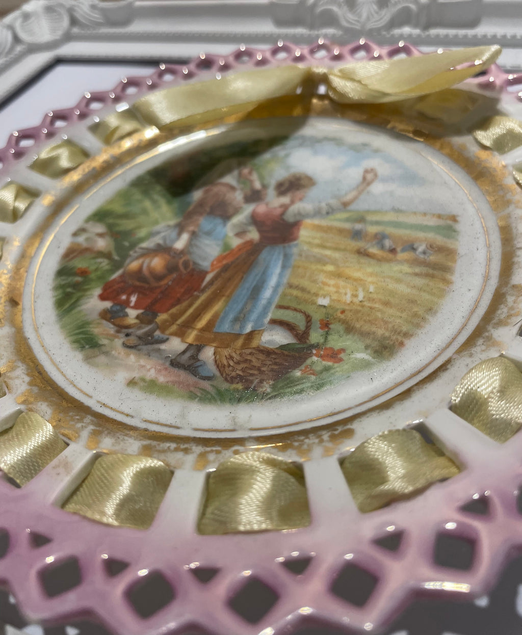 Whole Plate - Pierced Porcelain Farmgirls