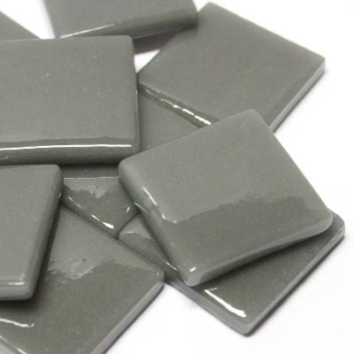 25mm Opaque Glass Squares - Deep Grey