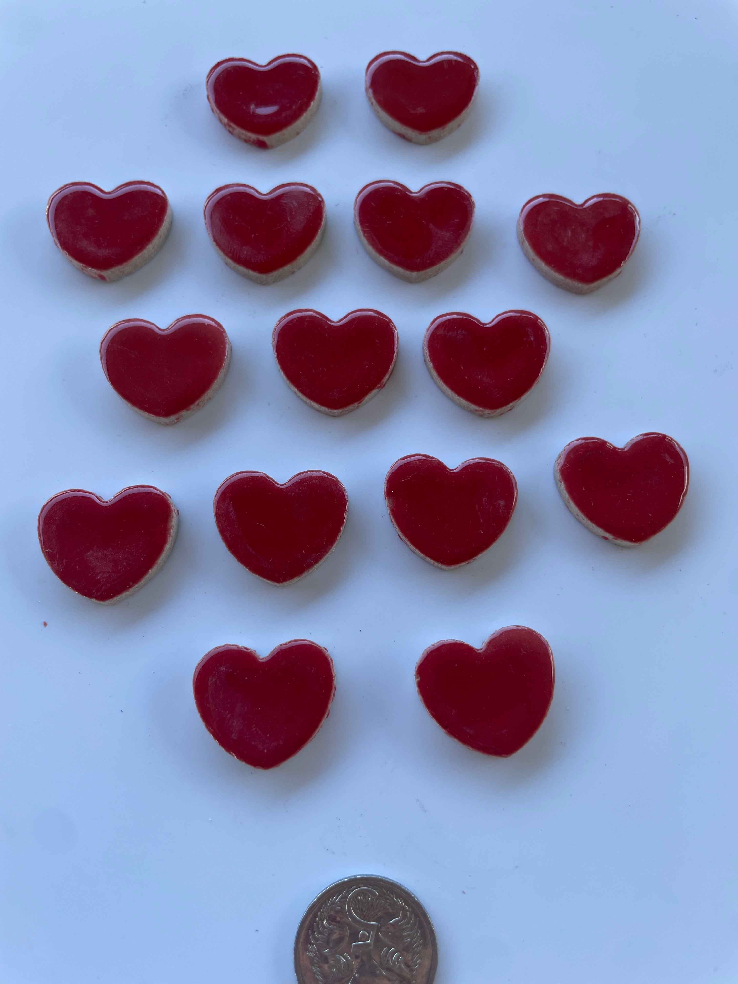 Ceramic Hearts - Small Red
