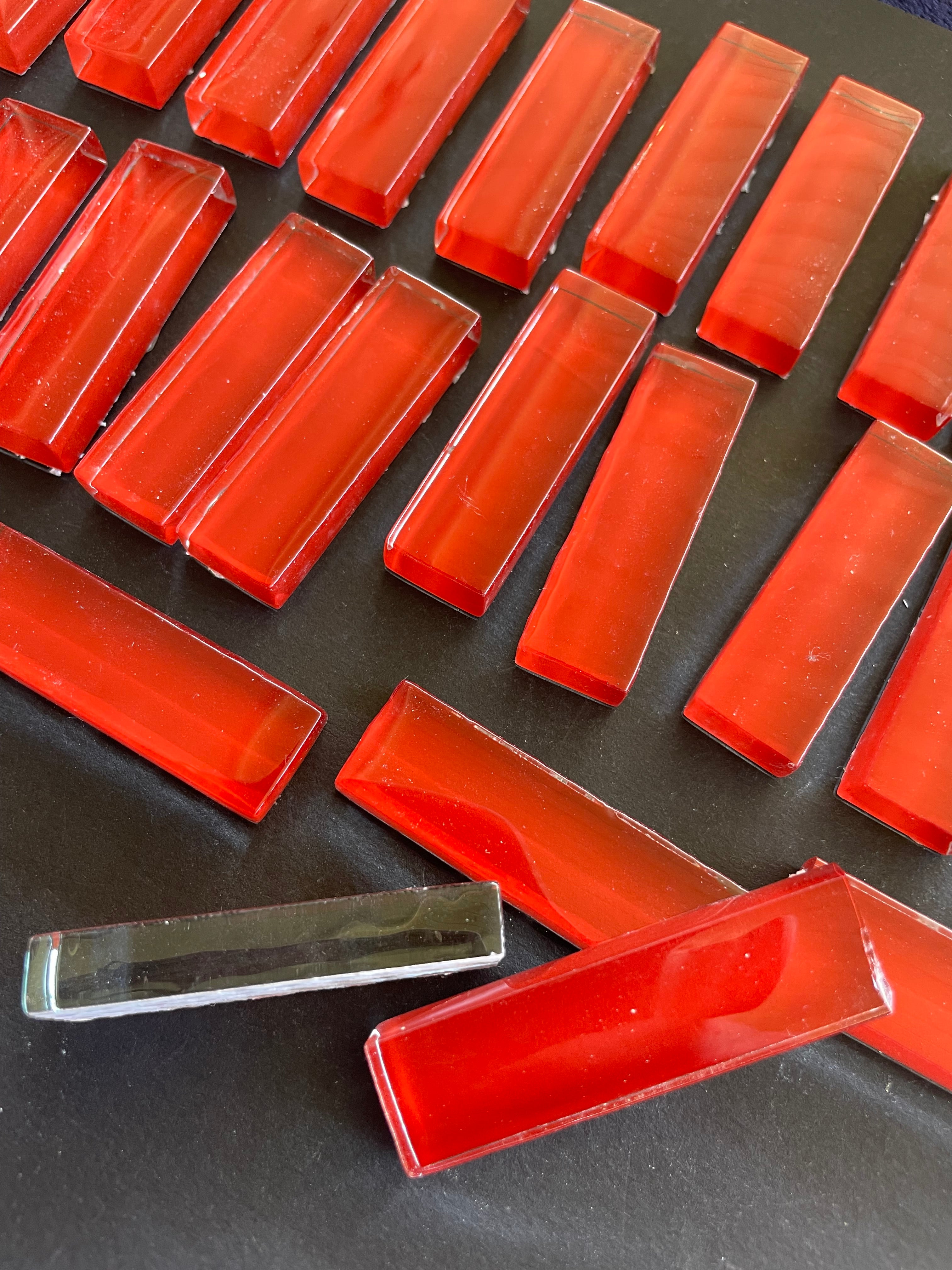 Glass Bars - Small Red