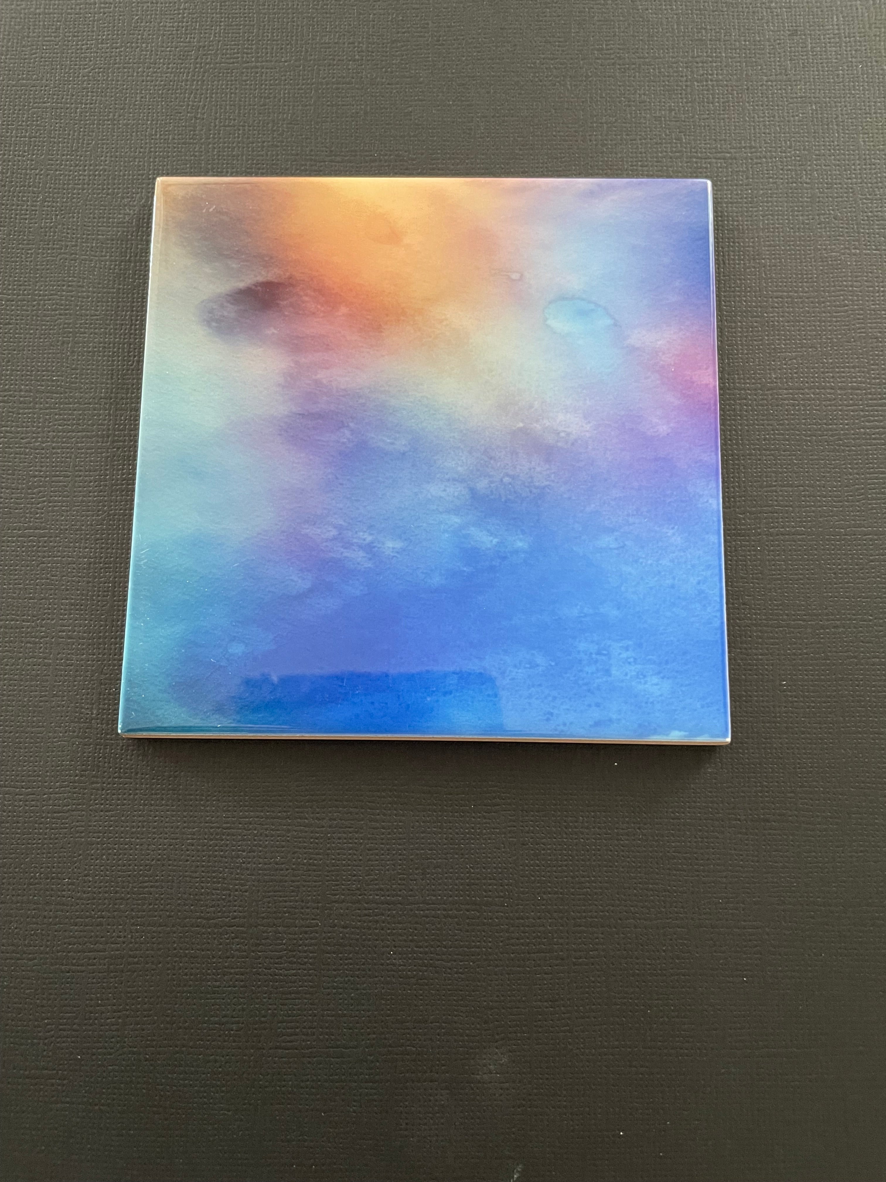 Decorative Tile - Blue Watercolour