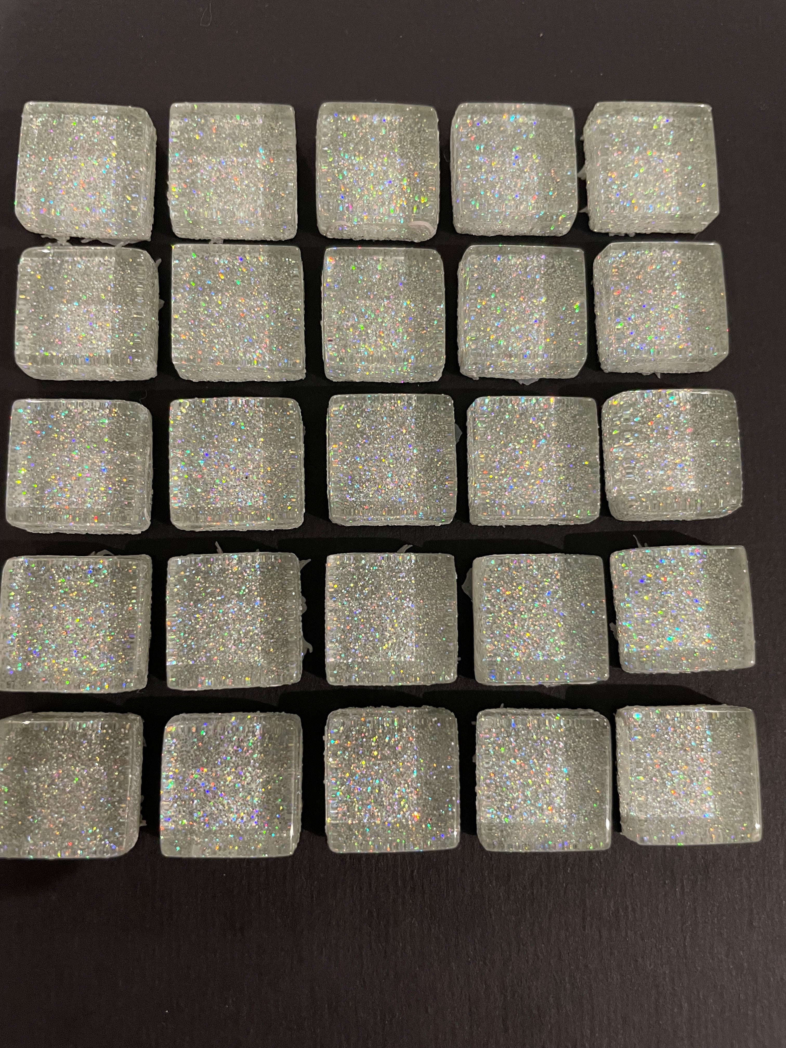 Glitter Finish Glass Tiles