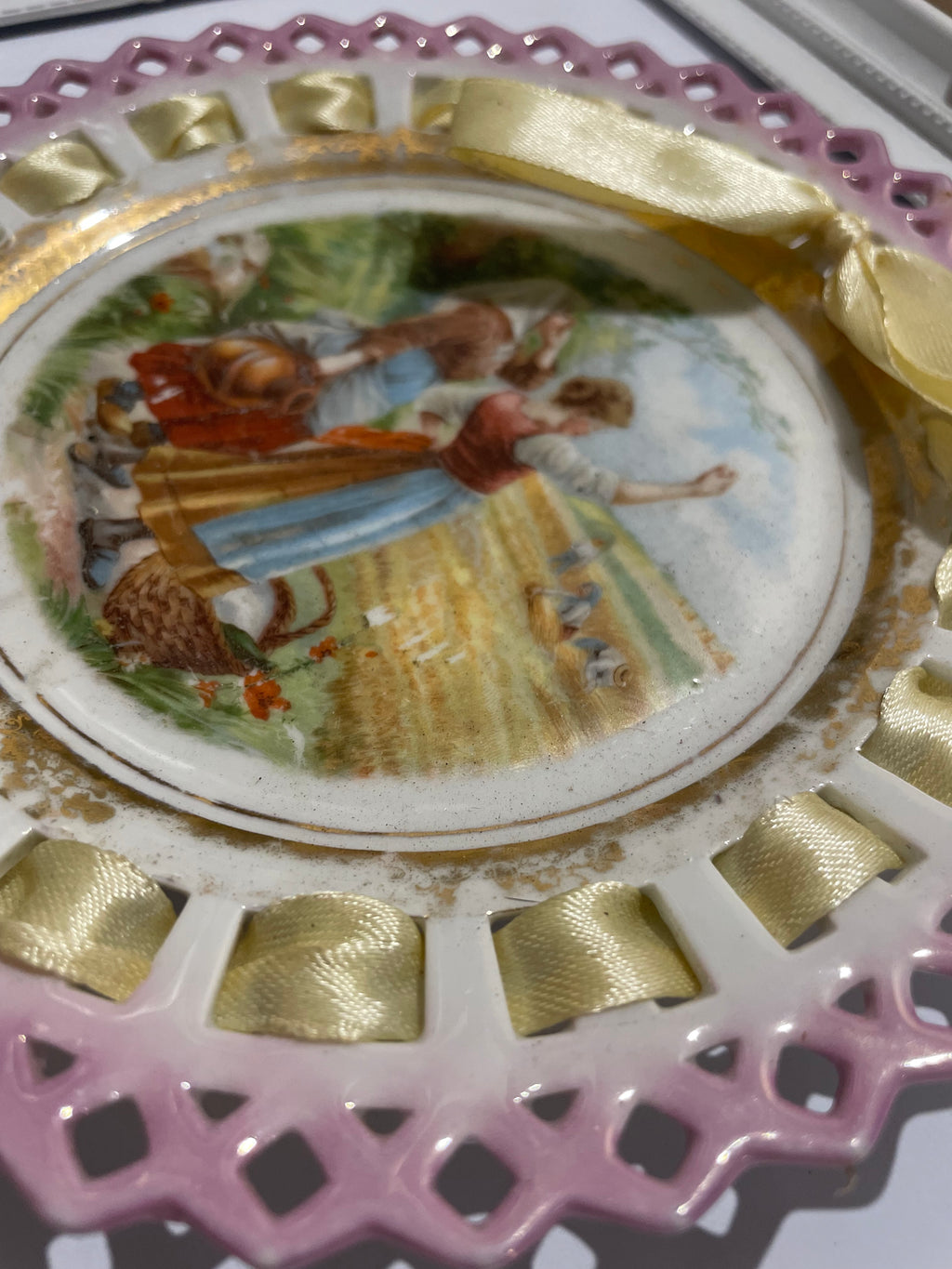 Whole Plate - Pierced Porcelain Farmgirls