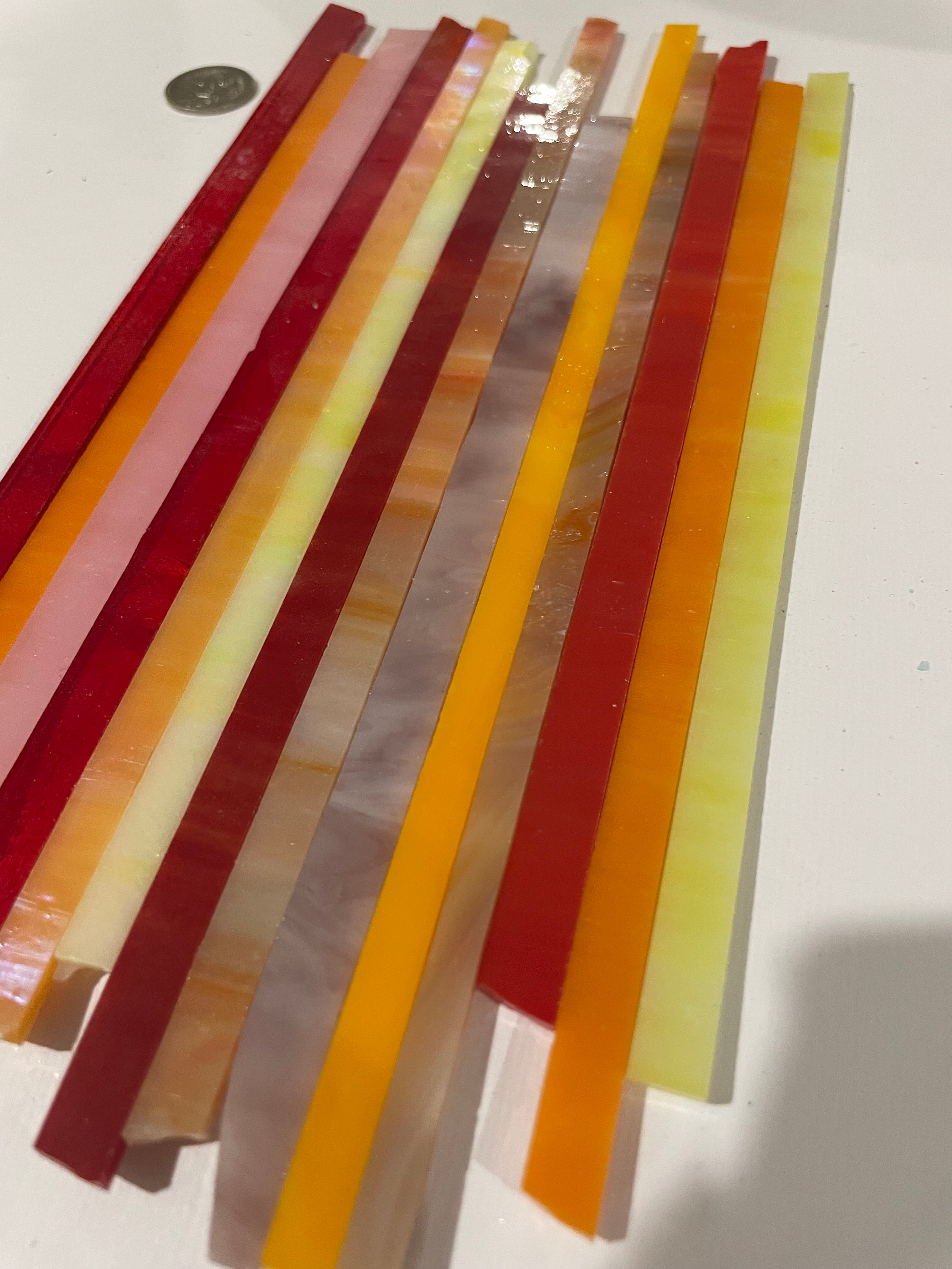Stained Glass Strips - Sunrise Mix Lg