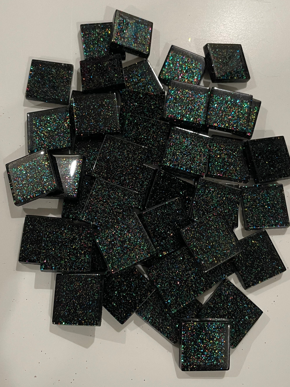Glitter Glass Tiles - Deep Space
