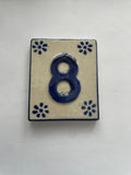 Hand Painted Number Tile - 8