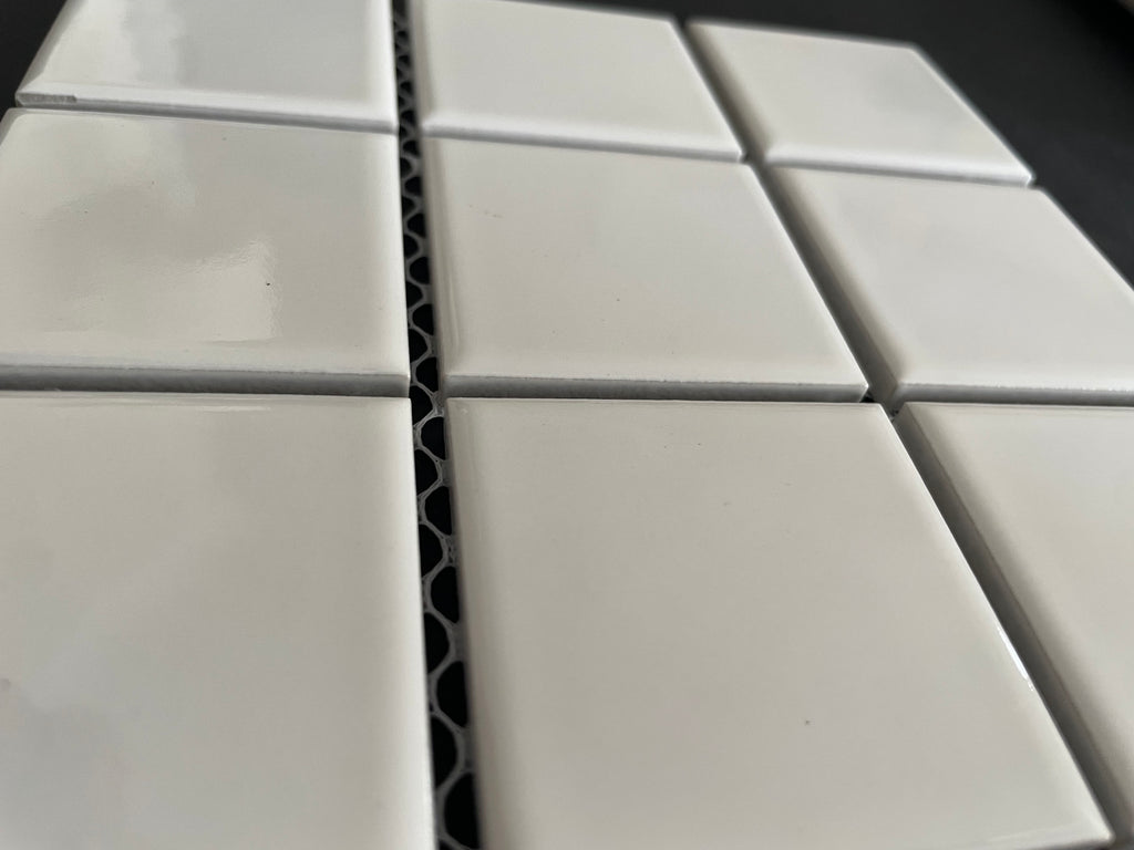 White Gloss Ceramic Tile Squares