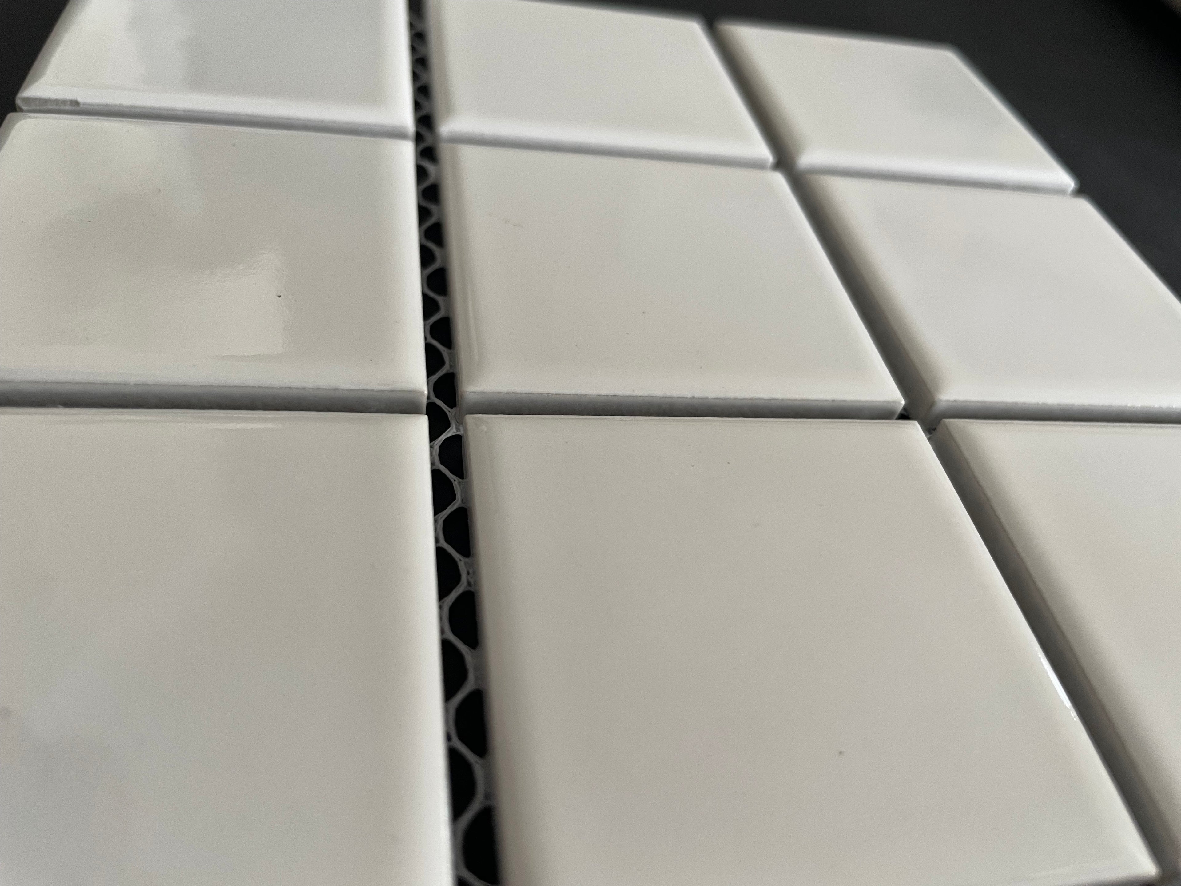 White Gloss Ceramic Tile Squares