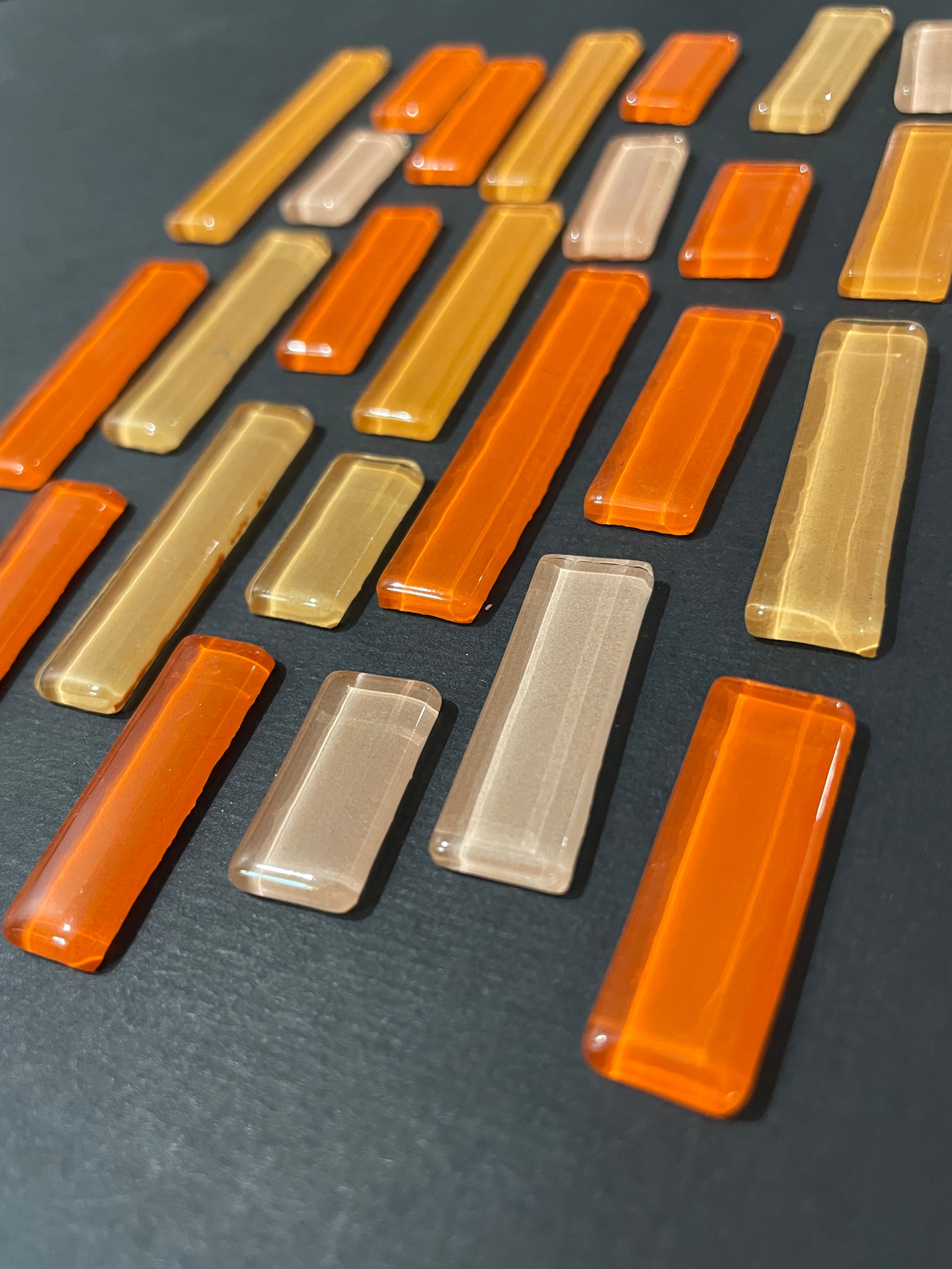 Crystal Glass Tiles - Orange