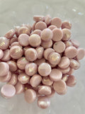 Iridised Domed Rounds - Baby Pink