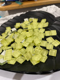 10mm Crystal Squares - Lemon Yellow
