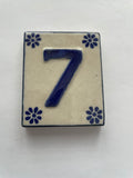 Hand Painted Number Tile - 7