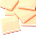 25mm Opaque Glass Squares - Soft Blush