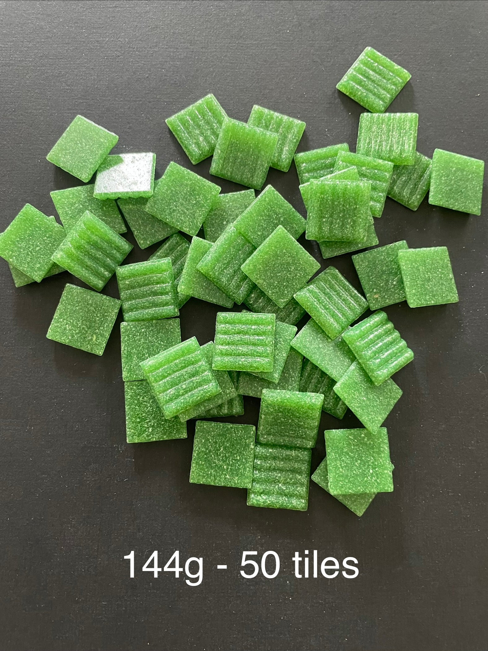 20mm Vitreous Glass Squares - Evergreen